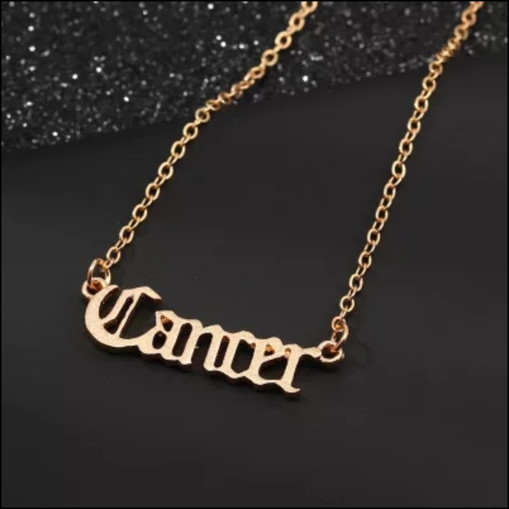 CANCER Zodiac Gold Chain Necklace!